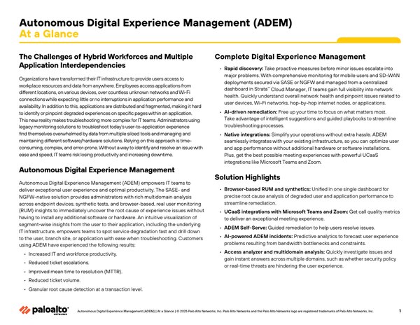 Exceptional User Experiences with ADEM