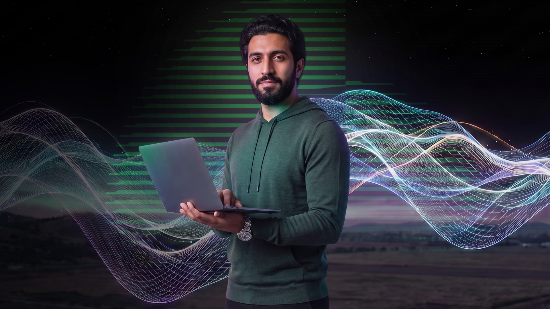 man with laptop