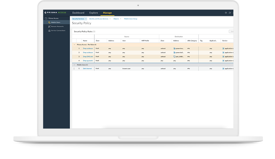 SSE uses FWaaS to aggregate traffic from multiple sources, whether on-premises or in the cloud.