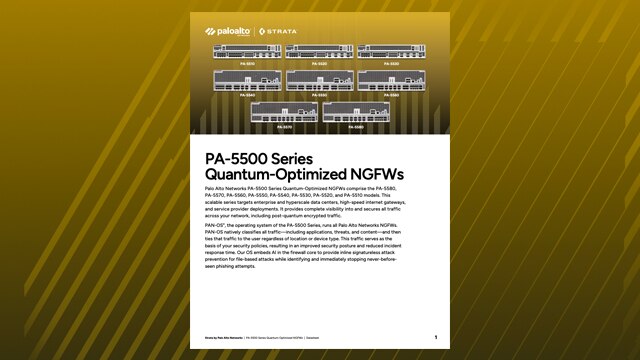 PA-5500 Series Quantum-Optimized NGFWs
