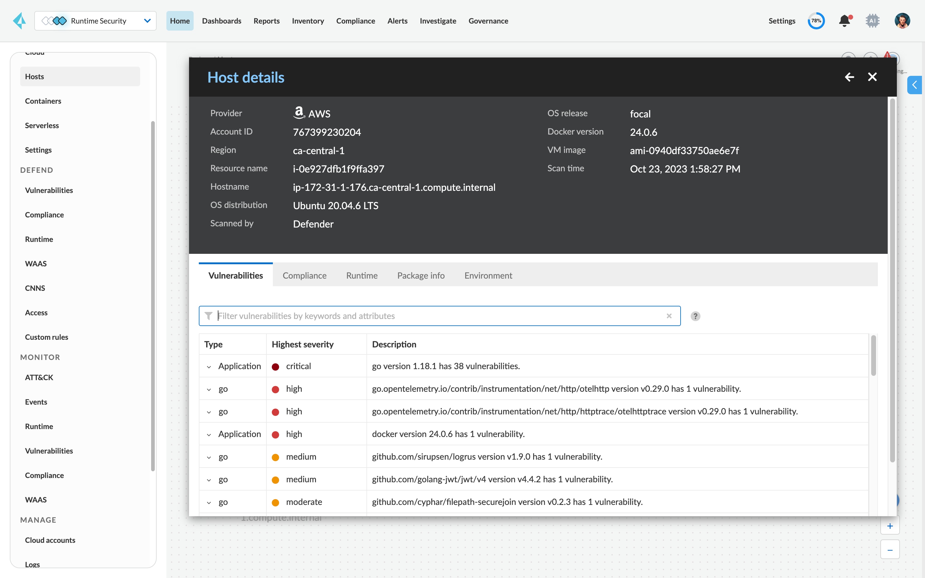 Image of CI/CD & VM Image scanning