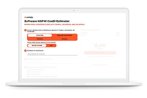 Software Firewall Credits Estimator